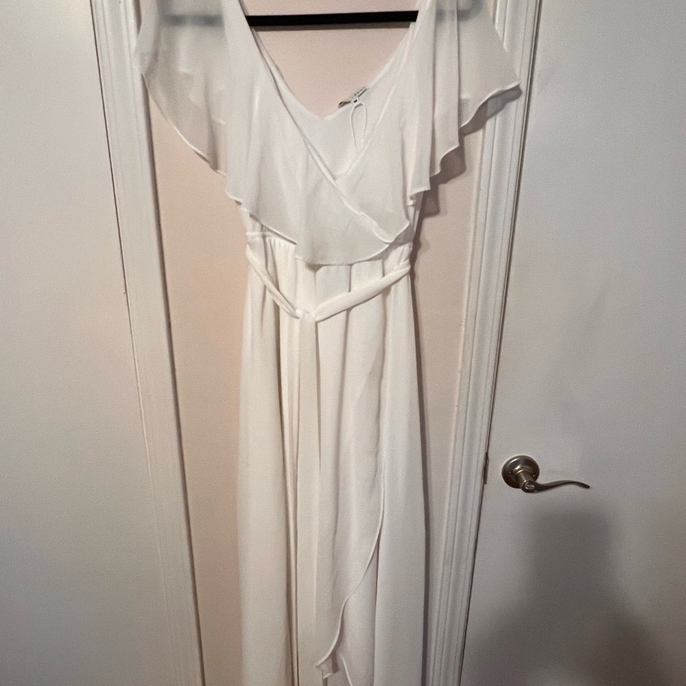 Baltic Born White Ruffle Dress